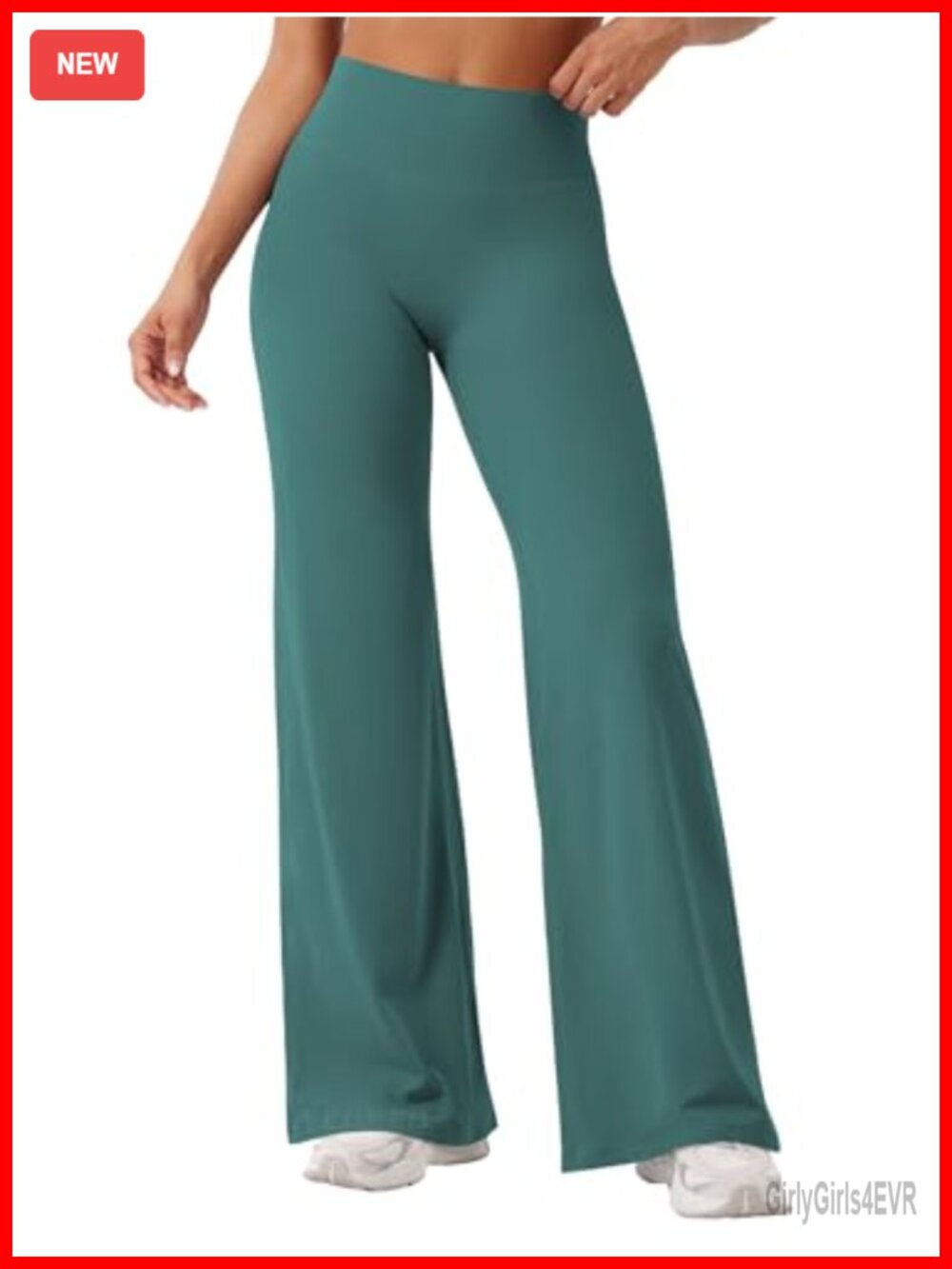 High-Waisted Straight Leg Yoga Leggings with No Front Seam